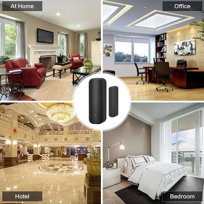 Tuya WiFi or ZigBee Door Window Sensor Smart Home Wireless Door Open Close Detector APP Remote Alarm Work with Alexa Google Home