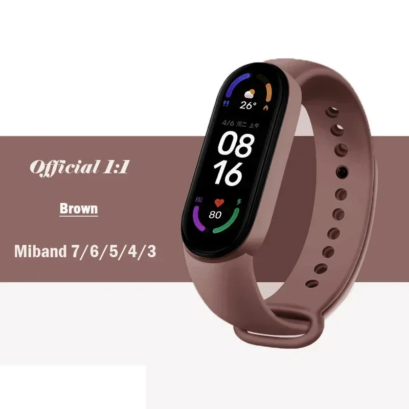 Watch Strap For Xiaomi Mi Band 7 6 5 4 3 Wristband Silicone Bracelet Wrist Straps MiBand 3/4 band5 band6 Smartwatch Accessories