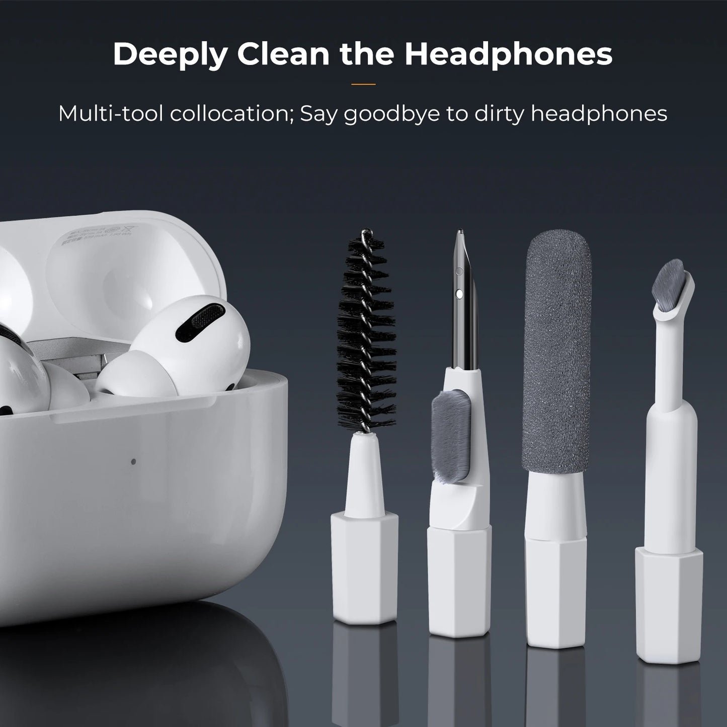 K&F CONCEPT New Laptop Mobile Screen 20-in-1 Cleaning Kits Computer Keyboard Brush Cleaning Spray for iPhone AirPods Camera iPad