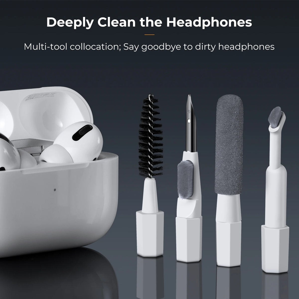 K&F CONCEPT New Laptop Mobile Screen 20-in-1 Cleaning Kits Computer Keyboard Brush Cleaning Spray for iPhone AirPods Camera iPad