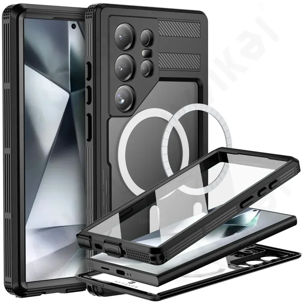 Case For Galaxy S26 S25 S24 Ultra Plus Waterproof Shockproof IP68 Underwater Built Screen Protector Anti-Scratch 360 Cover