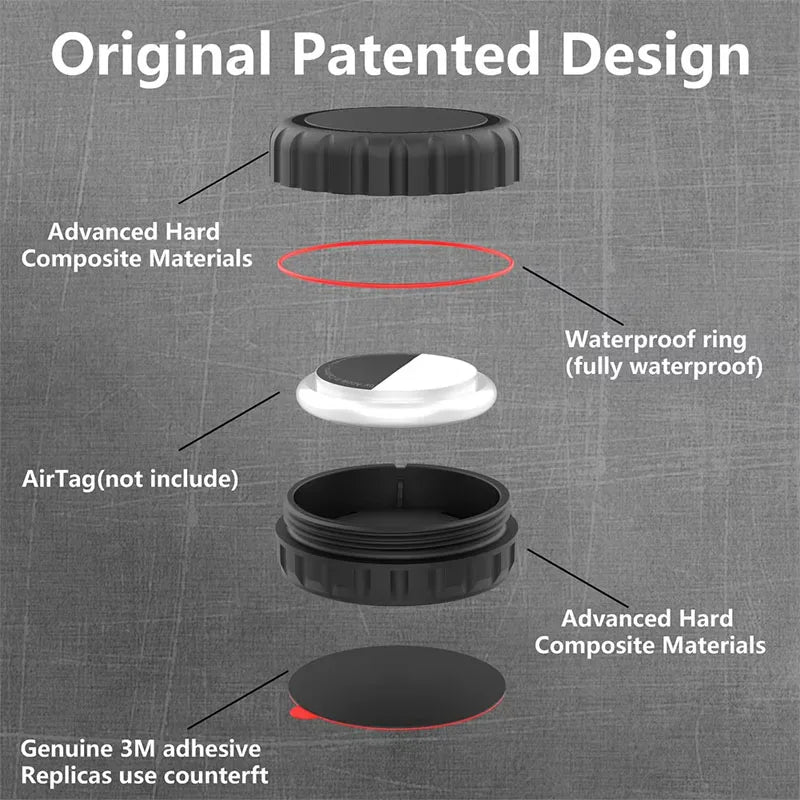 Protective Case for AirTag Waterproof Cover Holder with Adhesive Sticker Compatible with AirTag Cover for Bike Wallet Suitcase