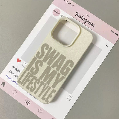 Swag Lifstyle Case For IPhone 17 16 15 14 13 12 11 Pro Max Silicone Leather Cover Iphone 13 15 16 17 Air Pro Max TPU Cover