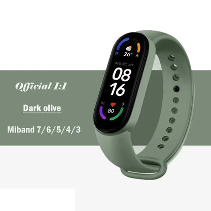 Watch Strap For Xiaomi Mi Band 7 6 5 4 3 Wristband Silicone Bracelet Wrist Straps MiBand 3/4 band5 band6 Smartwatch Accessories
