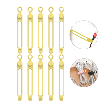 Silicone Cable Ties,Cord Organizer,Cable Straps,Reusable Cord Ties,Travel Cable Organizer ,Cute Elastic Tie, Wire Ties