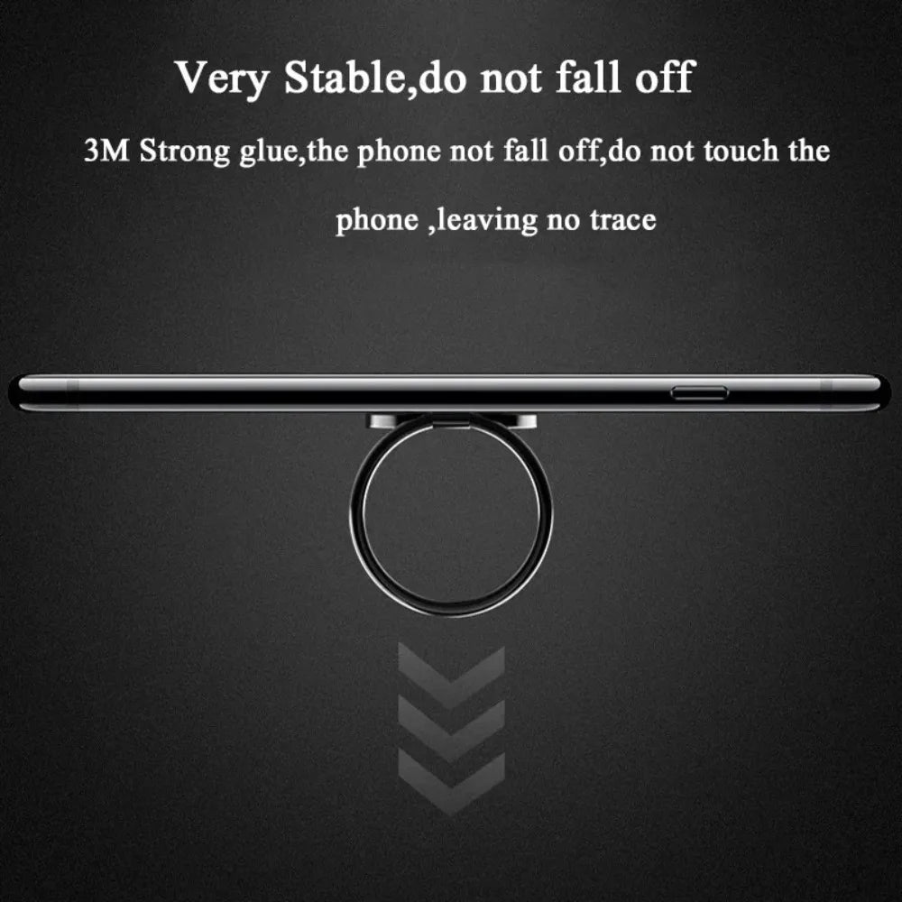 Round Minimalist Phone Finger Ring Holder Stand Metal Mount Desktop Lazy Ring Stand for iPhone 17 16 15 14 13 12 Samsung Xiaomi