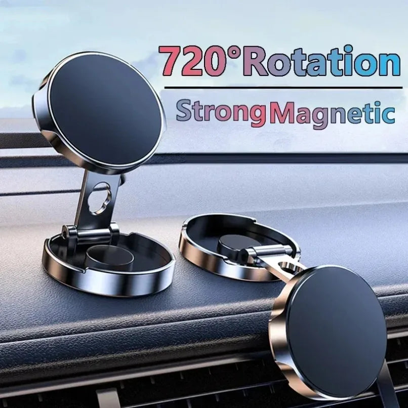 Universal Magnetic Car Phone Holder 360 Rotation For iPhone 17 Smart Phones Mount Holders  Accessories Foldable Dashboard Mount