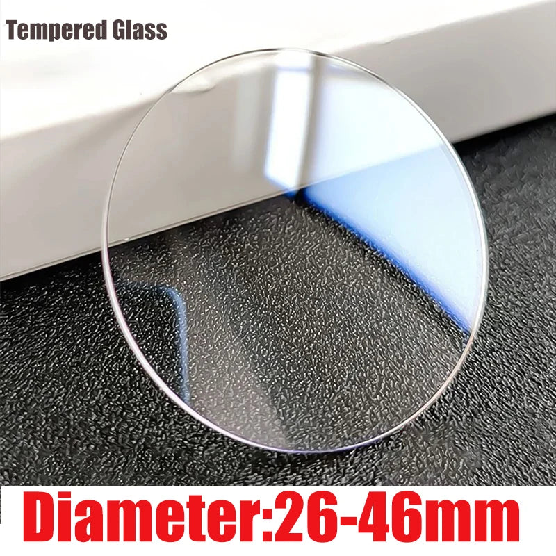 26-46mm Universal Tempered Glass Smartwatch Screen Protector Protective Film 28mm 30mm 32mm 38mm 40mm 41mm 42mm Diameter 1-5PCS