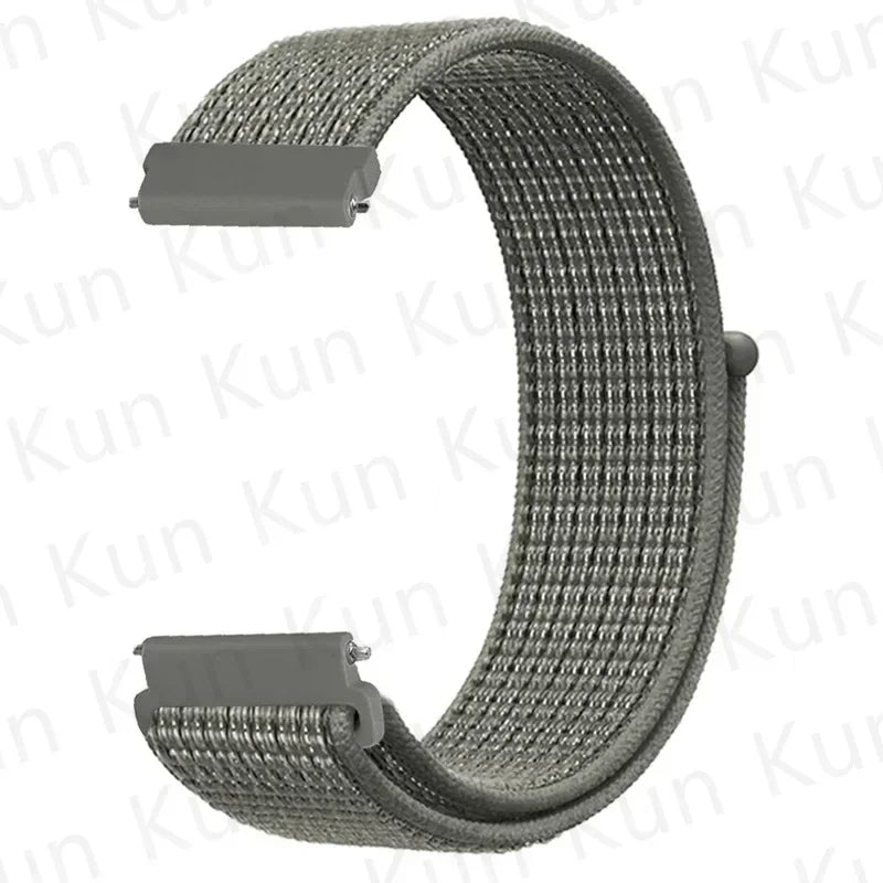 Nylon loop strap For Amazfit bip 6-5-3/u/S/pro Sport 20mm/22mm Bracelet for Amazfit GTS 4/3/2/2e/4 Mini/GTR 4/3/3 Pro/2/2e band
