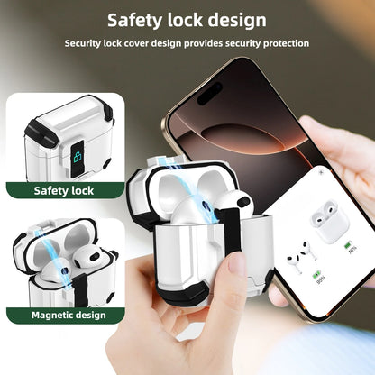 Safety Lock with Magnetic Closure Earphone Case for Airpods Pro 3 & Airpods 1/2/3/4/Pro Elastic Cover Use As Mobile Phone Holder