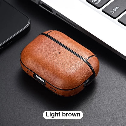 For Airpods Pro 3 Case Leather Business Earphone Case Headset Shell Headphone Cover For AirPod 4 3 Pro 2nd Gen USB C