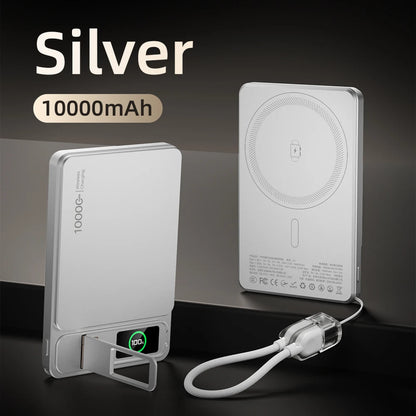 CCC 10000mAh Slim Original Power Bank For MagSafe,Magnetic Wireless 20W Fast Charging Portable Battery For iPhone 12-17 iWatch