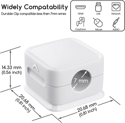 3-12 Pcs/Set Magnetic Cable Clips Cable Organiser Adjustable Cord Holder Under Desk Organizing Cable Management Holder