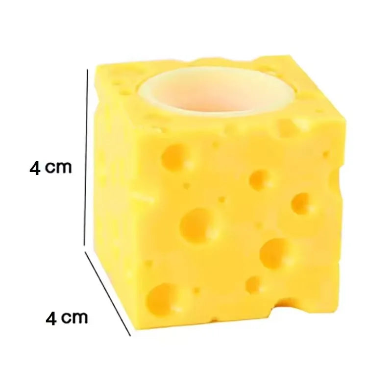 1/3 Pcs Stress-relieving Pet Cheese Mouse Squeezing Squirrel Cup Toys Decompression Fidget Antistress Sensory  Reliefing Gift
