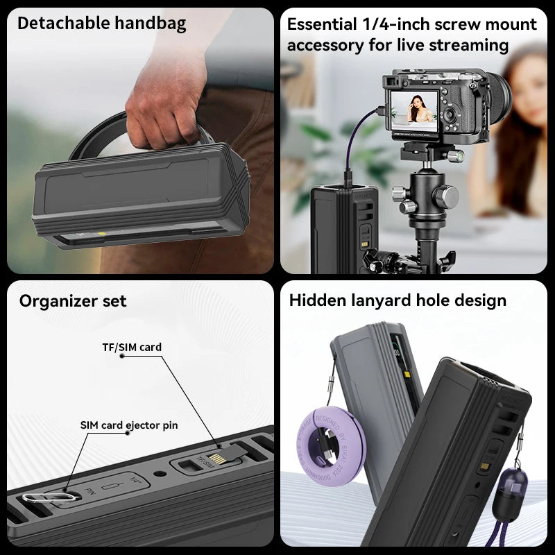 Silicone Case for Xiaomi Mi power bank 25000mAh 212W Explorer Edition TF/SIM card PIN storage Carrying Travel Case Storage Bag