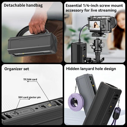 Silicone Case for Xiaomi Mi power bank 25000mAh 212W Explorer Edition TF/SIM card PIN storage Carrying Travel Case Storage Bag