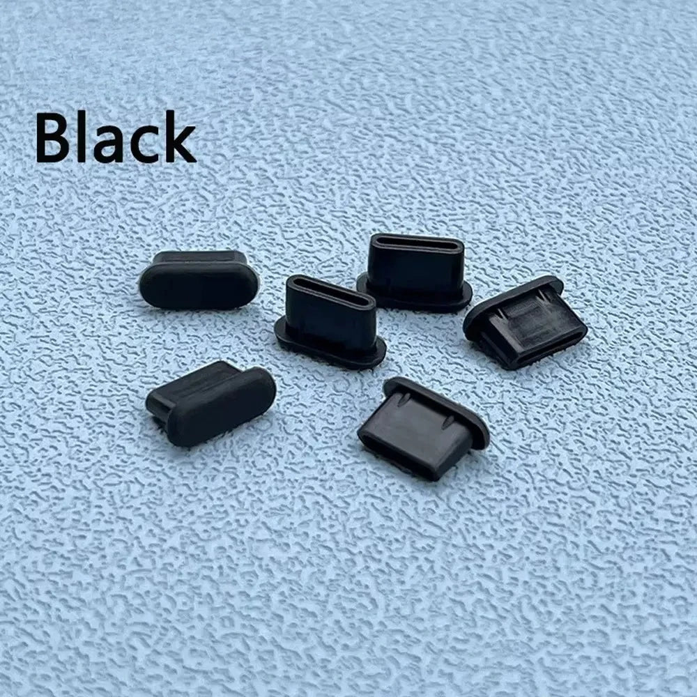 10Pcs Type-C Dust Plug USB Charging Port Protector Silicone Anti-dust Plug Cover Cap for Samsung Huawei Xiaomi Phone Dustplug
