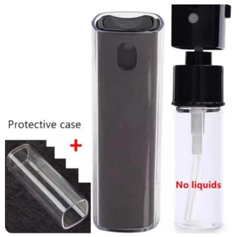 2 In 1 Phone Screen Cleaner Spray Portable Tablet Phone Touch Screen Cleaner Microfiber Cloth Set Glass Mini Cleaning Artifact