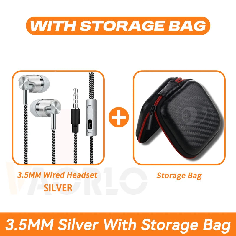 New 3.5mm Wired In-ear Earphone In Ear Noise Cancellation Ergonomic Design HiFi Stereo Sports Music Headphones For Phone MP3 MP4