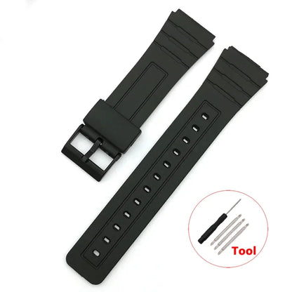 12/14/16/18/20/22mm Silicone Rubber Strap for Casio W800H A158/168 AE1200/1300 F91W F84 Watchband Men Women Bracelet Accessories
