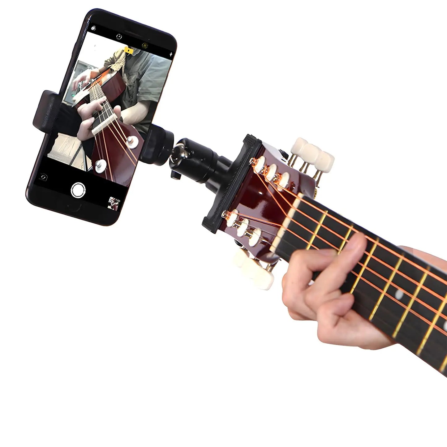 Miwayer Guitar Phone Holder Mount 360 Rotation /for Live Broadcast Video Recording /for Bass/Ukulele/Guitar Accessories