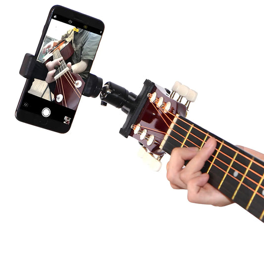 Miwayer Guitar Phone Holder Mount 360 Rotation /for Live Broadcast Video Recording /for Bass/Ukulele/Guitar Accessories