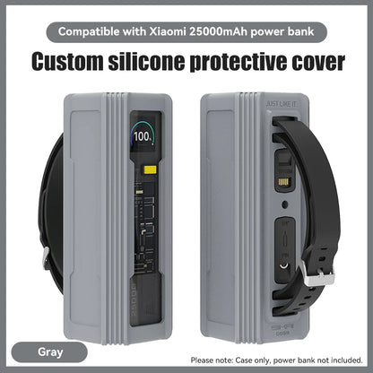 Silicone Case for Xiaomi Mi power bank 25000mAh 212W Explorer Edition TF/SIM card PIN storage Carrying Travel Case Storage Bag