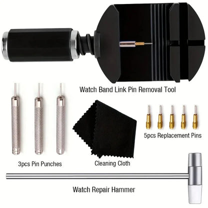 Watch Link Removal Tool Kit, Watch Band Tool Strap Chain Pin Remover Repair Tool Kit For Watch Band Strap Adjustment, Watc