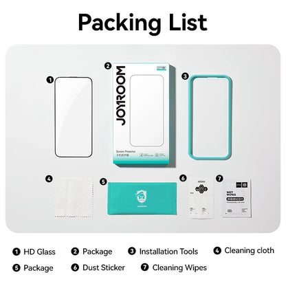 Joyroom 3/2/1PCS HD Glass For iPhone 16 15 Pro Max Screen Protector Film Tempered Glass Protection For iPhone 16 15 14 13 12 Pro