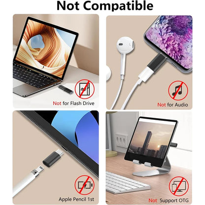 3PCS Lightning Female To USB C Male Charger Adapter for IPhone 15 Pro Max Plus IPad Type C To 8Pin Charging Data Sync Connector