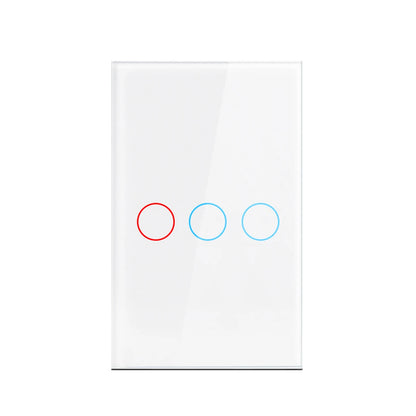 Touch Switch EU US LED Crystal Glass Panel Wall Lamp Light Switch 1/2/3 Gang AC100-240V LED Sensor Switches Interruttore