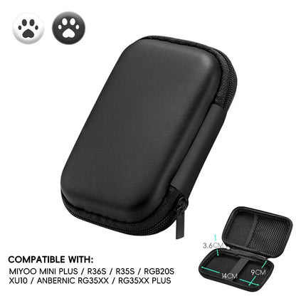 DATA FROG EVA Protective Case For R36S / R35S / RG35XX / Miyoo Mini Plus Retro Handheld Console Storage Bag Shockproof Carrying
