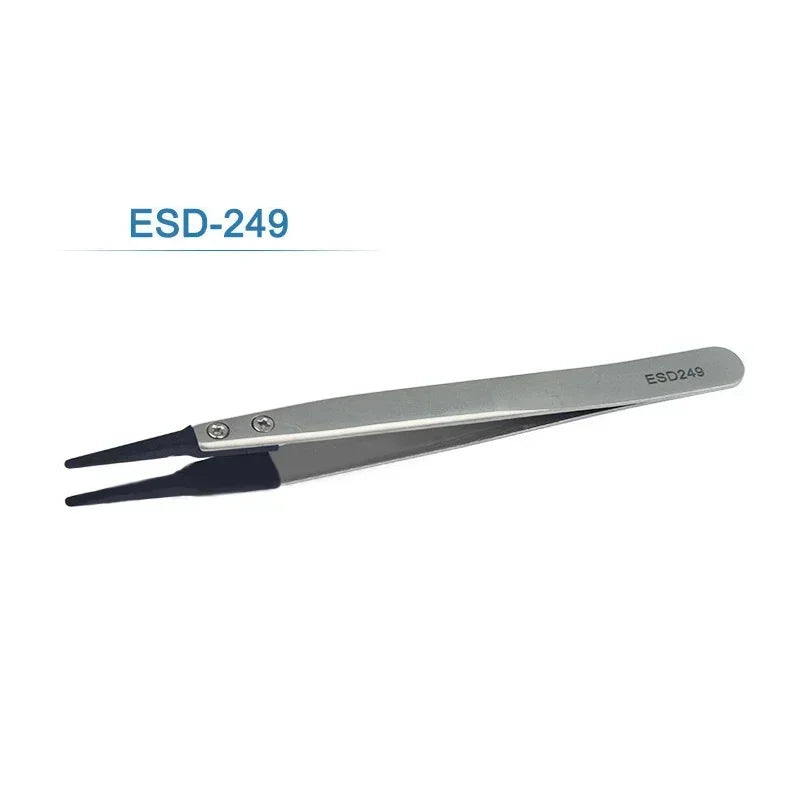 Watch Hands Installation Work Tweezers Straight Elbow Handle Stainless Antistatic Plastic Tweezers ESD-259 ESD-259A ESD-7A