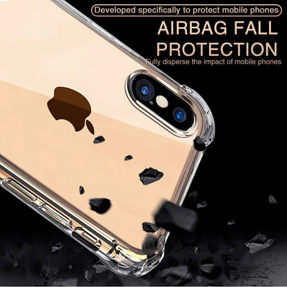 Luxury Clear Shockproof Phone Case For iPhone X Xr Xs Max Case 11 12 13 14 Pro Max 8 7 6s Plus SE 2020 Silicone Back Cover