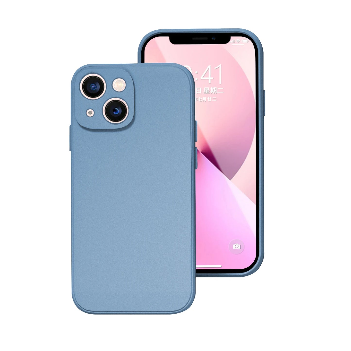 Phone Case For Iphone 14 Plus 13 12 Mini 11 Pro Max Xs X Xr 7 8 Candy Color Original Liquid Silicone Soft Protector Back Cover