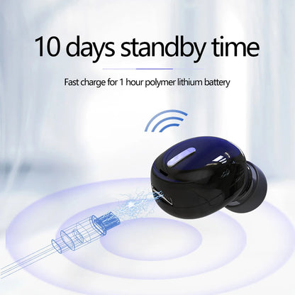 X9 Wireless Earphone Bluetooth-compatible 5.0 With Mic Single in-Ear Sports Headset For iPhone Samsung Stereo Sound Headphones
