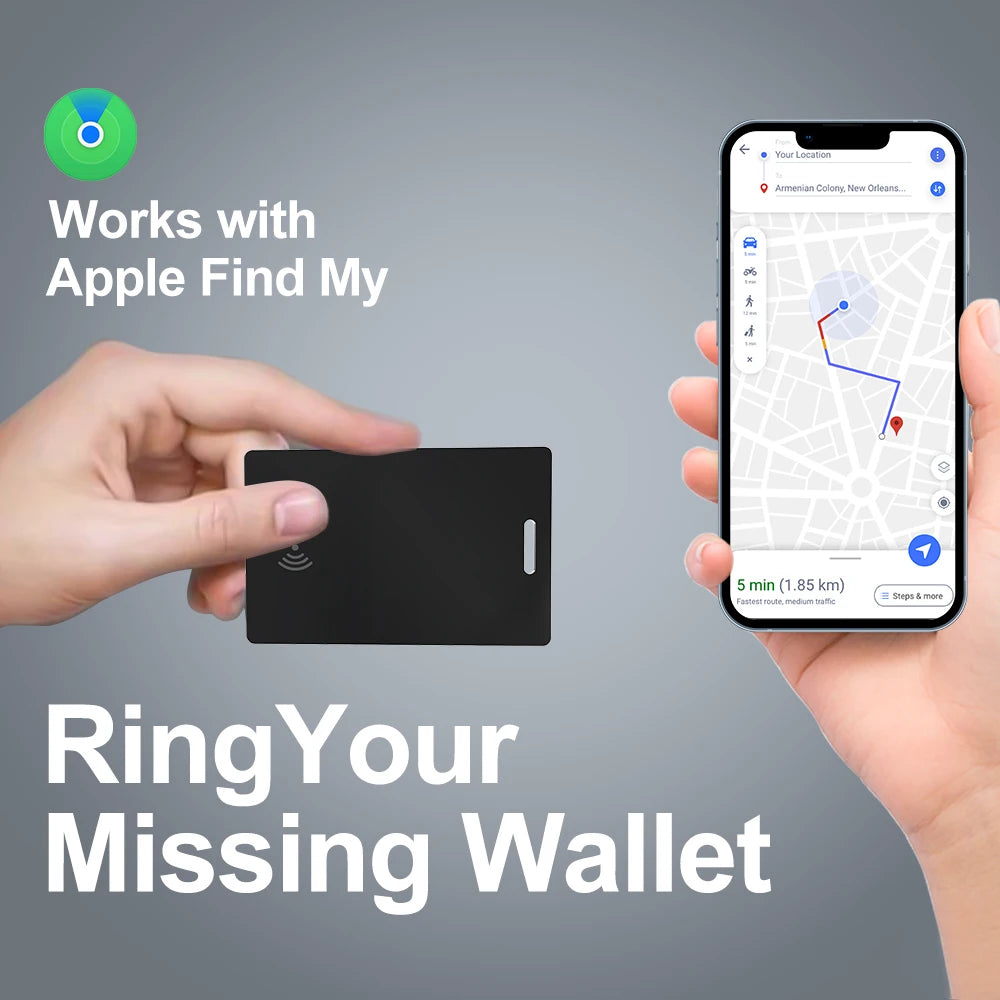 Wallet Tracking  Card Ultra-thin GPS Location Smart Anti-loss Tag for Smart Phone Find My Bluetooth Device Wireless Charging