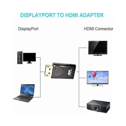 4K 30Hz/60Hz DP DisplayPort to HDMI-compatible Adapter Converter Display Port DP to HDTV Adapter Video Audio Laptop PC Laptop