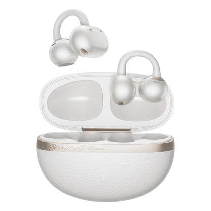 QCY Crossky C50 Clip On Earbuds Open Ear Wireless Bluetooth 6.0 Headphones 35H Playtime Earphones Comfortable for Fitness IPX5