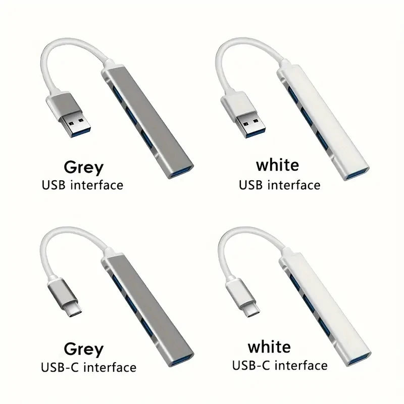 USB HUB Extender 4 Port Splitter Adapter OTG Docking Station For Phone Macbook Pro 13 15 Air PC Laptop Computer Hub