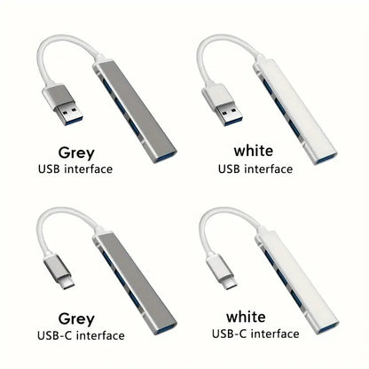USB HUB Extender 4 Port Splitter Adapter OTG Docking Station For Phone Macbook Pro 13 15 Air PC Laptop Computer Hub