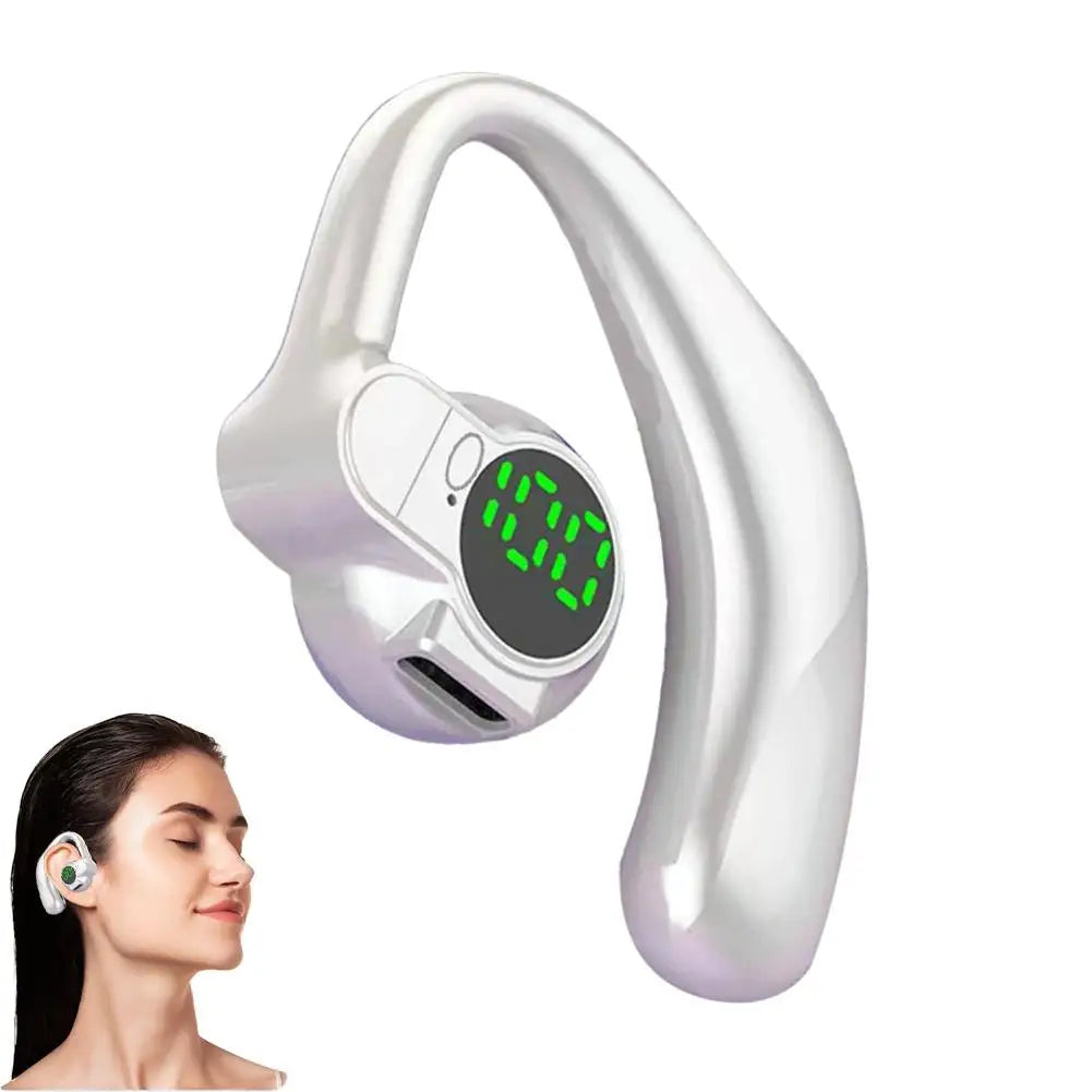 360° Rotatable Bluetooth 5.4 Earphones Single Ear Earhooks Noise Cancelling Sports Headphones  Wireless Earbud with Microphone