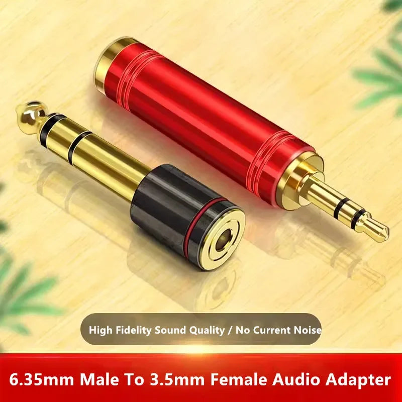 3.5mm To 6.35mm Female Headphone Adapter 6.5 3.5 Connectors Earphones Microphone Speaker Guitar Conversion Plug Audio Converter