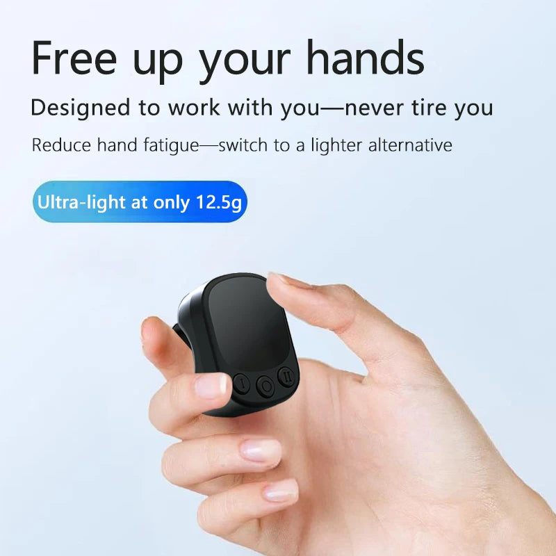 Mouse Ring Remote Control with Touchpad,Smart Automatic Screen Clicker Device，Continuous Clicker，Scrolling Ring Remote Control S