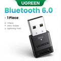 USB Bluetooth Adapter, Bluetooth 6.0 Dongle for PC Windows 11/10/8.1, Bluetooth Receiver & Transmitter for Keyboard/Mouse