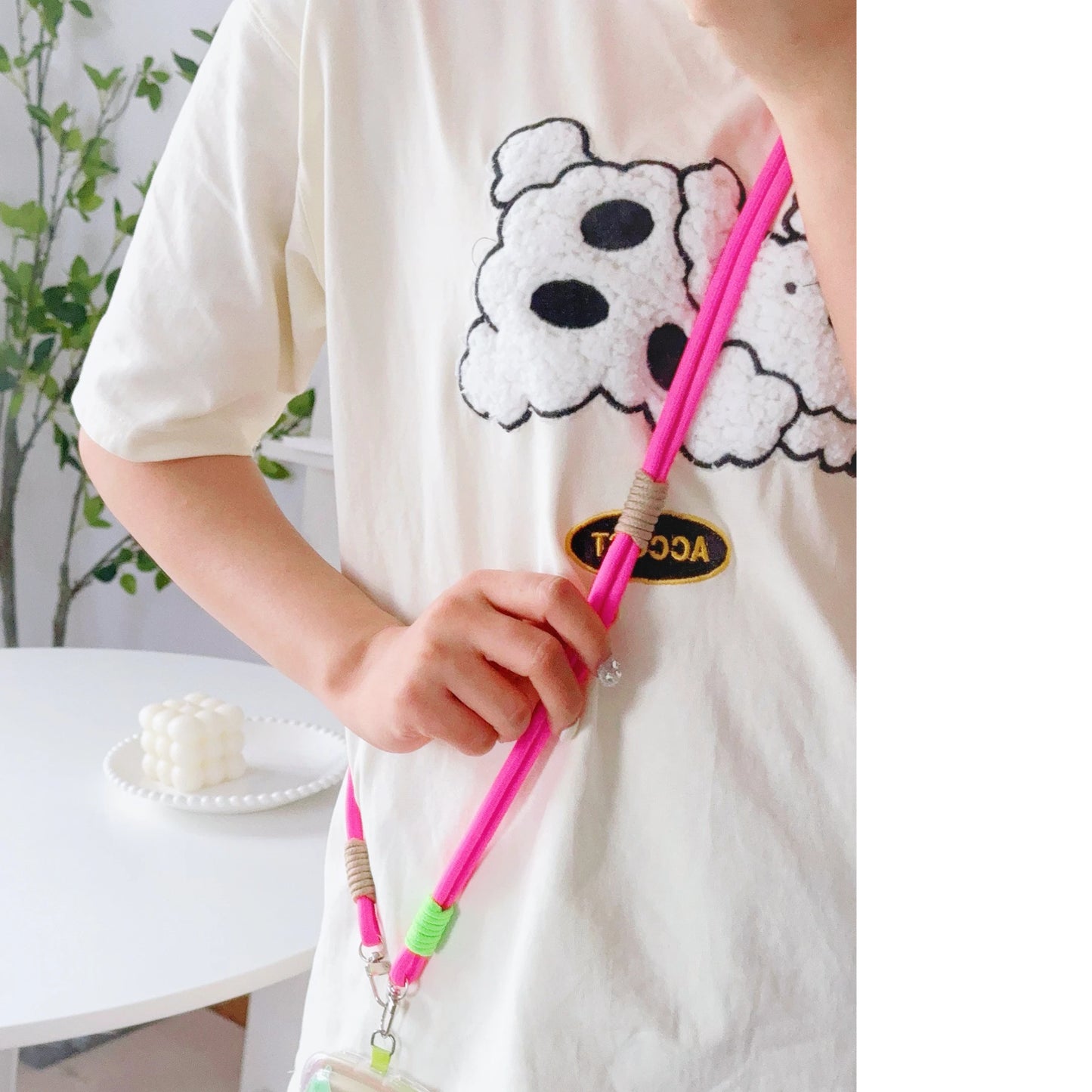 Personalized Trend Double Color Mobile Phone ZY Universal Lanyard Diagonal Span Long Shoulder Strap Rope Fashion Safety Rope