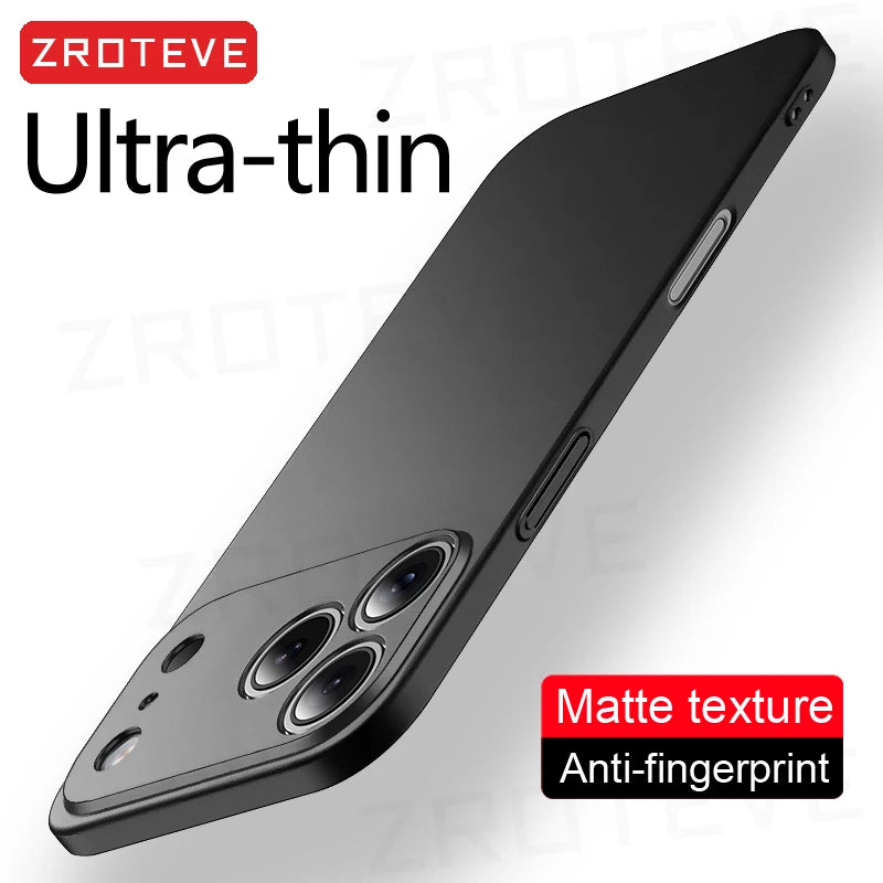 For iPhone 17 16 17e 16e 15 14 13 12 Pro Max ZROTEVE Slim Matte Hard PC Cover For iPhone16 Plus iPhone15 iPhone17 Air Phone Case