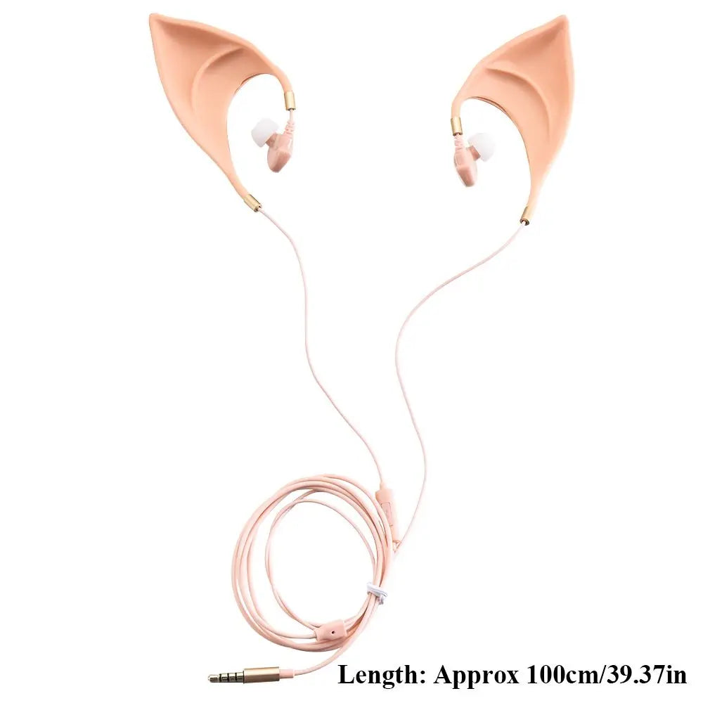 Elf Earbuds Earphones In-Ear Headphones Hands-Free Headset With Mic For Huawei Xiaomi Samsung Elf Ears For kids Holiday Gifts