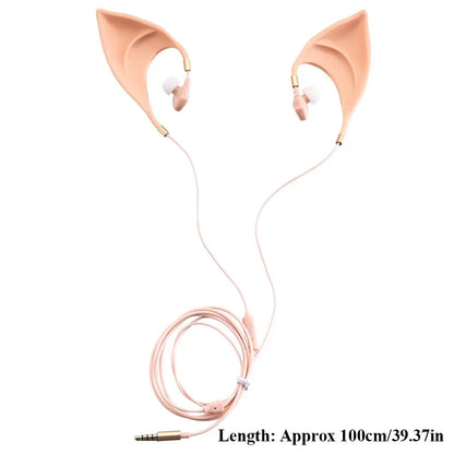 Elf Earbuds Earphones In-Ear Headphones Hands-Free Headset With Mic For Huawei Xiaomi Samsung Elf Ears For kids Holiday Gifts