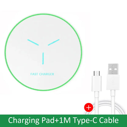 Wireless Charging Pad Fast Wireless Charger Compatible for iPhone 17 Pro 16 15 14 13 12 SE XS Max XR AirPods for Samsung Galaxy